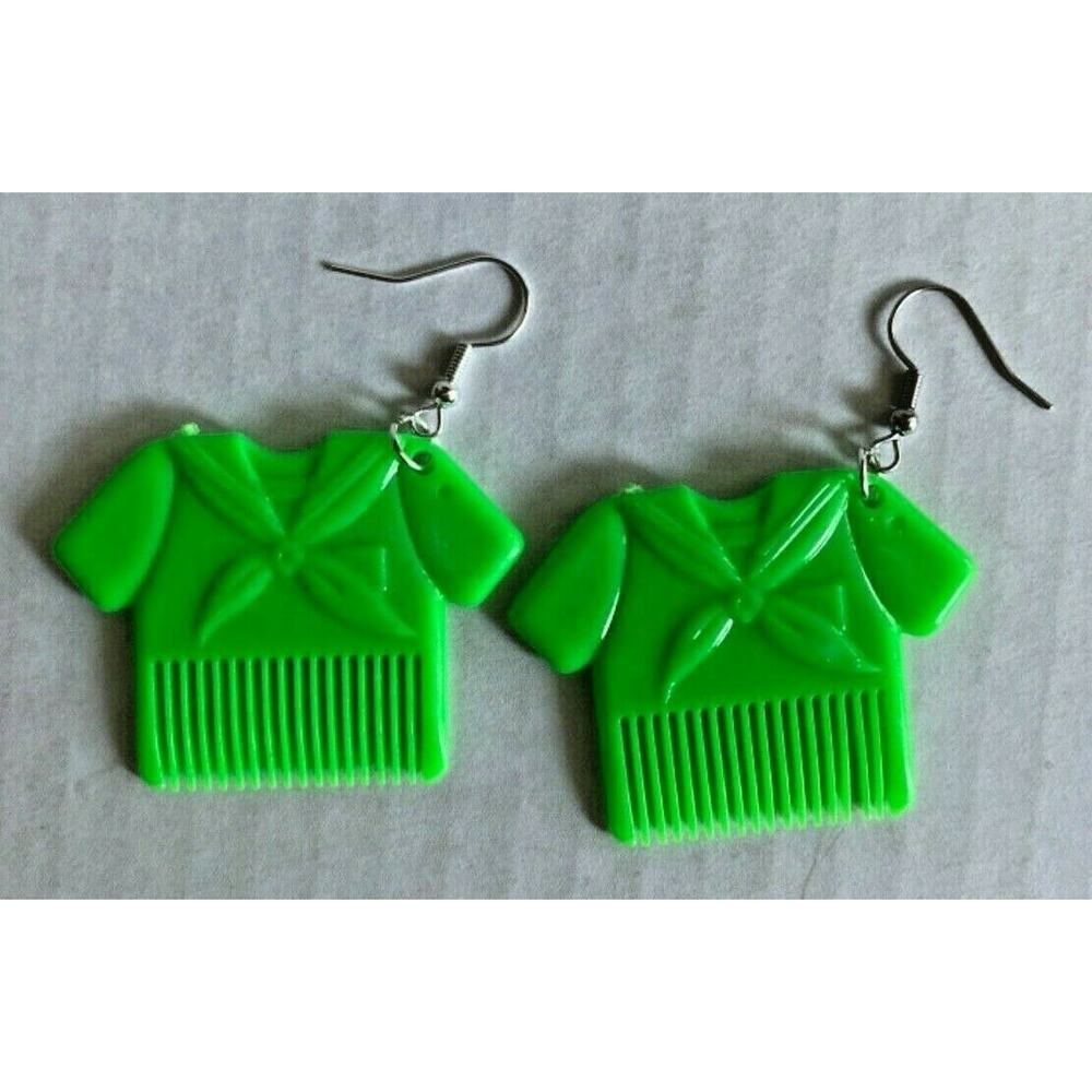 New from Vintage Mini Green Comb Cracker‎ Jack Charms Costume Jewelry C10